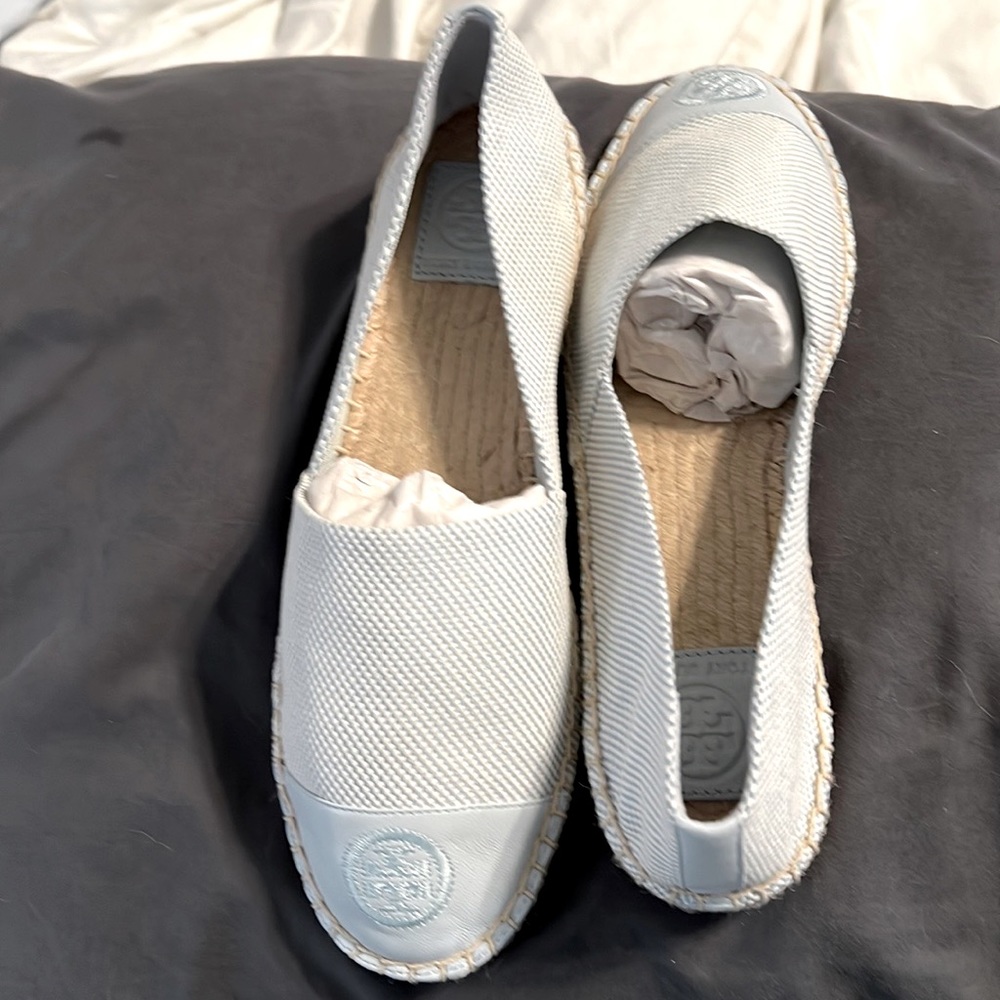 Tory Burch Silver/Gray Espadrilles